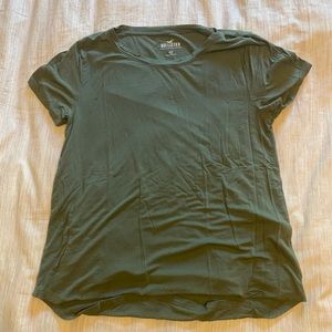 Hollister green linen shirt